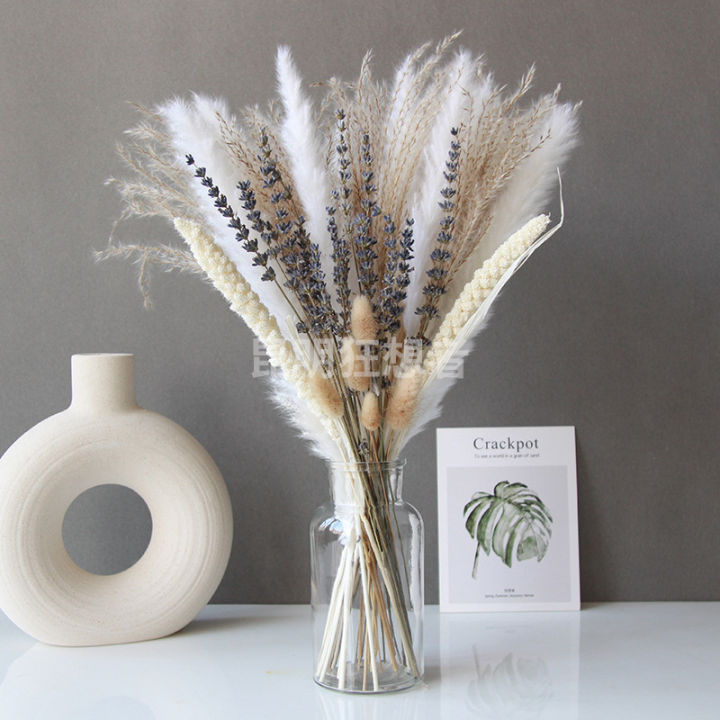 Stuffed ToysStuffed Toys, Rhapsody Factory Lavender Reed Mixed Bouquet Natural Dried Bouquet Scene with Landscaping Home Decoration
