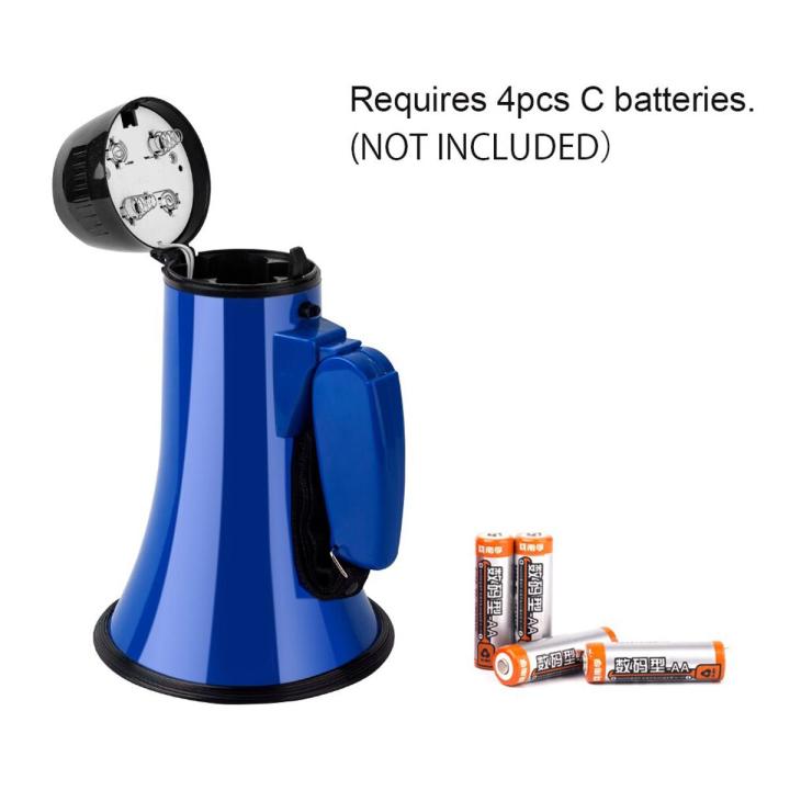 Portable Megaphone 20 Watt Power Megaphone Speaker Bullhorn Voice And Siren/Alarm Modes Loudspeaker megaPhone-Adjustable Volume-Lightweight Bull Horn for Cheerleading