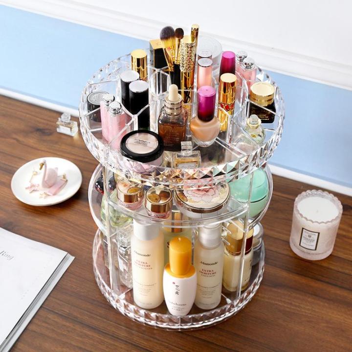 Cosmetics Makeup Organizer 3D Rotating 360