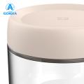 GOIKEA Sealed Jar with Wide Mouth Stackable Glass Sealing Jars with Leak-proof Lid for Home Supplies Moisture-proof Wide Mouth Design Leak-proof Storage Jar with Groove Design. 