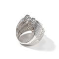Wholesale Custom Design hip hop iced out brass us dollar ring mens Fine Jewelry cz diamond Rings for men. 
