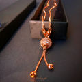 New Fashion Jewelry Golden Chain & Ball Shape Locket Necklace for Girls / Women. 