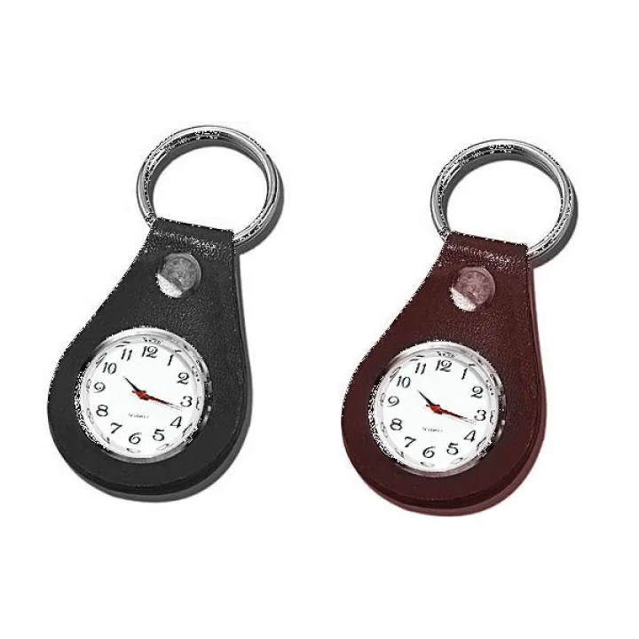 Leather%20Key%20Chain%20With%20Working%20Clock%20Keyrings%20Keychains%20Watch%20Key%20Chains%20Rings%20Clock%20Brown/Black%20-%20Image%204