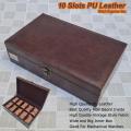 10 Slots 10 Grids Vintage Style PU Leather Watch Organizer Box Smart Watch Organizer Box Watch Smart Watch Storage Box. 
