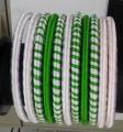green and white threaded bangles ( our national colours). 