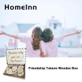 Wooden Daily Statements for Women Positive Friendship Tokens Heart-shaped Inspirational Cards for Women Unique Gift for Modern Friendships Wishing Card for Women. 