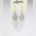 Lovisa Silver Leaf And Feather Earring Fashion Jewelry for Women, Girls, Her High Quality. 