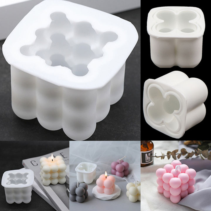 Buy One Get Free One Cube Candle Mold/ Bubble Candle Mould  /3D Bubble Silicone/ Mold  Soap Molds  / Mini Bubble Mold