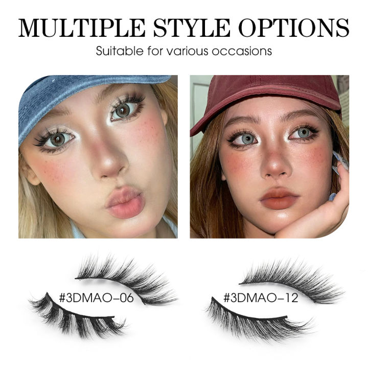 Fake%20Lashes%20Short%20Wispy%20Faux%20Mink%20Lashes%20Natural%20Half%20Lashes%20Cat%20Eye%20-%20Image%205