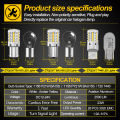 2Pcs No Hyper Flash Led Lights P21W Car Tuning Canbus Signal Lcheerfulamp 1156 BA15S PY21W BAU15S T20 7440 WY21W Amber Yellow 12V 24V. 
