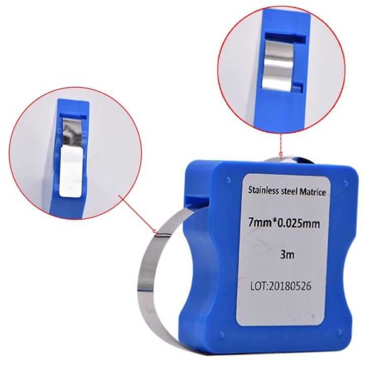 Dental%20Steel%20Matrice%20Band%20reel/Dental%20Steel%20Matrix%20Bands,%20Stainless%20Steel%20Matice%20Straight%20Teeth%20Restoration%20Roll%20(6mm)%20-%20Image%203