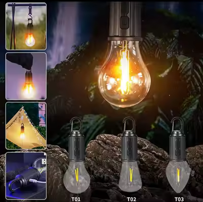 USB Rechargeable LED Camping Bulb