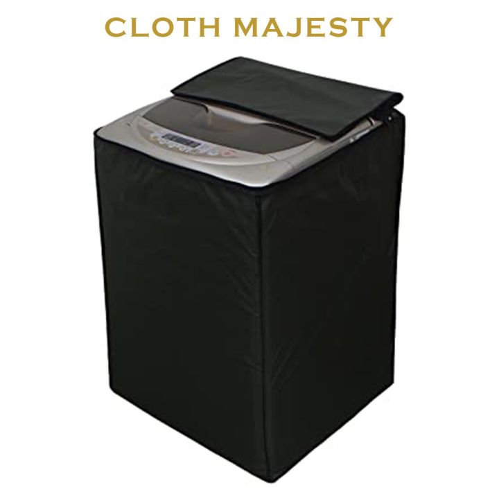 100% Waterproof Washing Machine Cover -Top Loader Automatic / Semi Auto Single Bowl All Brands Supported Durable Oxford Polyester - Washer and Dryer Covers for Sheds, Garages, Balcony, Black 8KG,9KG,10KG,11KG,12KG,13KG,15KG