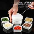 ini Garlic Slicer Household Mincing Machine Minced Hand Pull Grinder Grill Vegetable Meat Kitchen Multi Chopper Shredder Gadget Styleelite Ultra Heavy Speedy Chopper/Cutter, Fastest, Easiest To Use, Chops Everything, Vegetable, Nuts And Herbs. 