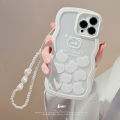 White Case Cute Bear Cover with Chain for iPhone 16promax/14/14pro/14plus/14promax/13 Pro Max / 12 Pro / 11 Pro Max / XR / XS Max. 