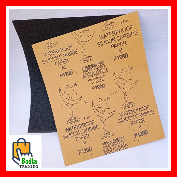 Sand Paper/ Emery Paper/ Abrasive Paper Water Proof Grit 120 For Wood, Metal and Walls