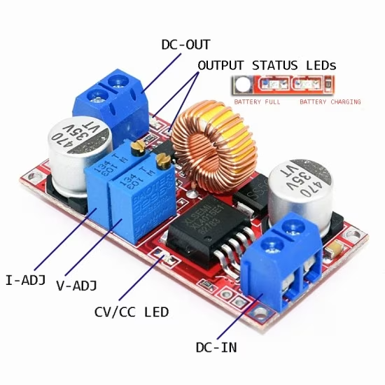 XL4015 75W 5-35V to 1.2-32V 5A CC/CV Adjustable Step Down Buck Converter Charging Board XL4015 Constant Current Constant Voltage Lithium Battery Charger Module