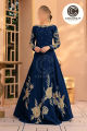 Stylish Flair Embroidered Long Silk Maxi Party Wear (1-Piece) Silk Maxi Dresses For Women. 