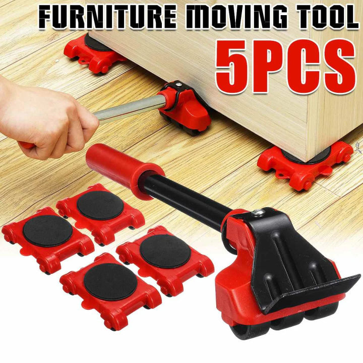 5-in-1 Heavy Duty Furniture Moving Tool Set | Furniture Lifter & 4 ...