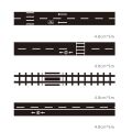 QUANBU Railway Highway Road Tape 4 Rolls 4.8cmx5M Sticker Traffic Road Adhesive Masking Tape Road for Kids DIY Toy Car Play. 