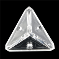 72Pcs Acrylic Corner Brackets with Semitransparent Screws Clear 3-Hole Right Angle Joint Brace Brackets. 