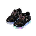 Children Glowing Sneakers Kid Princess Bow for Girls LED Shoes Cute Baby Sneakers with Light Shoes. 