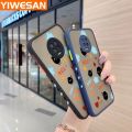 YIWESAN For Infinix Note 7 Infinix X690 Case Cartoon Cute Small Briquette Pattern Thin Shockproof Frosted Transparent Hard Cases Silicone Back Cover. 