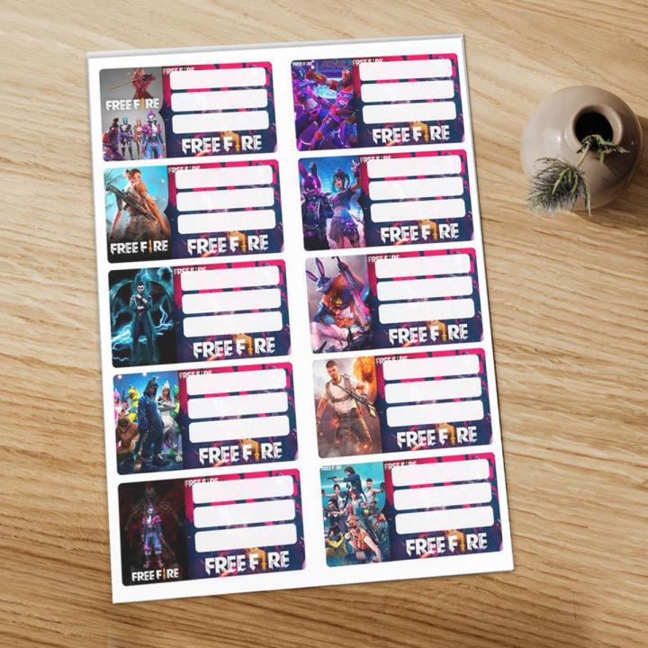 Garena Free Fire Sticker Sheet for copies and books Uncut | Daraz.pk