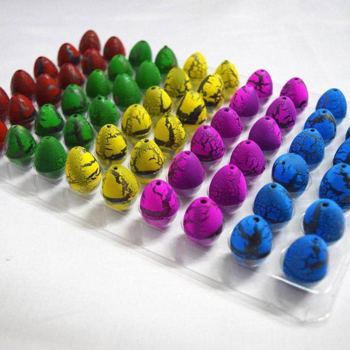 10 Pcs/Set Colorful Water Hatching Inflation Dinosaur Egg Watercolor Cracks Grow Egg Funny Toys - intl