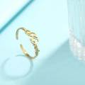 Customized Women's Personalized Name Ring Stainless Steel Adjustable Ring Gold Personalized Famous Brand Family Jewelry Gift. 