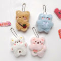 Korean Style Kawaii Small Bear Plush Toy Cute Animal Keychain Soft Stuffed Doll SUPER BABY. 