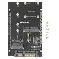 M.2 NGFF MSATA SSD to SATA 3.0 Adapter 2 in 1 Converter Card for PC Laptop. 