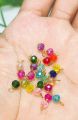 Pack of 100Pcs, Glass Loreal Faceted Beads (Mogra beads) /Earring Hanging Findings, about 5mm, DIY Art & Craft.. 