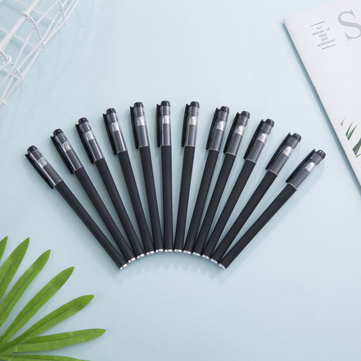 GP-380 Black Matte Gel Pen Carbon Rollerball Pen Three Color Bullet Water-based Office Study Exam Wholesale
