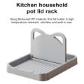 Pot Lid Stand Space-saving Pot Lid Rack Spoon Organizer Wall Mounted Multifunctional Holder for Kitchen Utensils Easy to Clean High-temperature Resistant. 