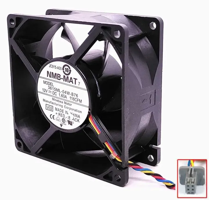 NMB-MAT%20Minebea%203615ML-04W-B76%20Server%20-%20Square%20Fan%20V02,%20sq92x92x38,%2012V%201.60A%20-%20Image%203