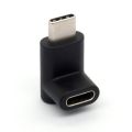 QUANBU 90 Degree Type C Adapter, USB C Male to Female Adapter Upward and Downward Angled USB-C Adaptor USB 3.1 Type-C Connector. 
