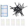 5 Filters+10 Side Brus For Medion Md 16192 Md 18500 Md 18501 Md 18600 Spare Parts. 
