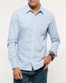 Light Blue Cotton Woven Shirt for Men. 