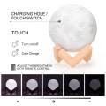 16CM 3D Moon Lamp Night Light Remote Control 16 Colors Change Optical Illusion LED Lunar Globe Ball. 