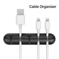 5 Holes Cable Organizer Silicone USB Cable Winder Desktop Tidy Management Clips Cable Holder for Mouse Headphone Wire. 