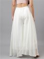 Premium Crinkle Chiffon Ethnic Wide Leg Palazzos For Women. AF-165. 