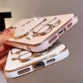 Xiaomi Redmi Note 11 Back Cover Hello Kitty Mirror Folding Bracket Luxury 6D Plating Case Soft Silicone Case - Mirror Hello Kitty Back Cover - Girls Back Cover. 