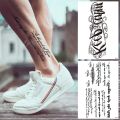 Waterproof Flower Arm Sanskrit Tattoo Stickers English Letters Chinese Characters Tattoos Disposable Temporary. 