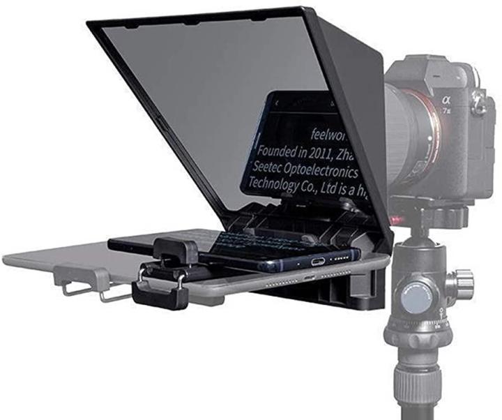 FEELWORLD TP2A Portable 8″ Teleprompter supports Tablet Prompting Smartphone DSLR Shooting