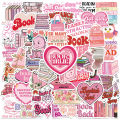 50PCS Pink Smut Bookish Reader Love Cute Girls Sticker Aesthetic Decoration for Kindle Ipad Phone Laptop Diary Decor Sticker. 