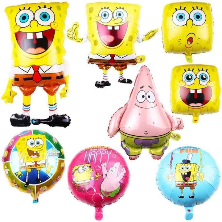 1pcs Cartoon SpongeBob SquarePants Patrick Star foil Balloons girl Boy children s Birthday Party Decor Baby Shower Helium Globos