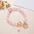 Carat Sweet Bracelet All Match Sunflower Pendant Beads Bracelet. 
