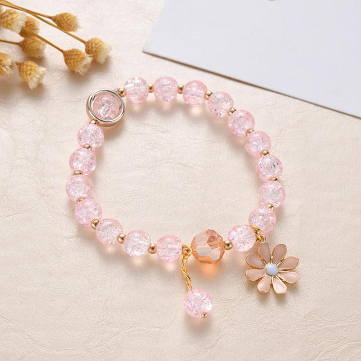 Carat Sweet Bracelet All Match Sunflower Pendant Beads Bracelet