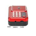Portable Bluetooth FM Radio Speaker Mini Handheld Digital USB TF MP3 Player Support 18650 Battery 3.5mm Headphone. 